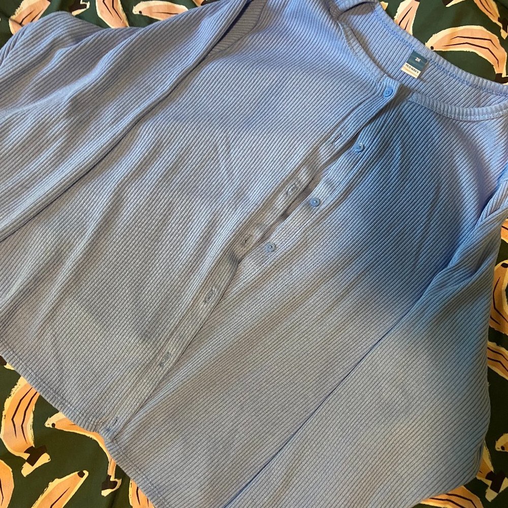 Plus Size Old Navy Cropped Blue Cardigan